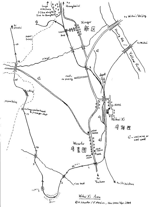 Wuhai Xi Area Map